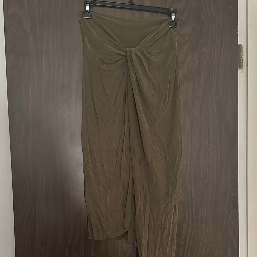 All Saints Olive Midi Skirt sami layered
